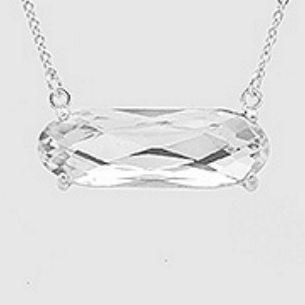 Dainty Crystal Bar Style Necklace